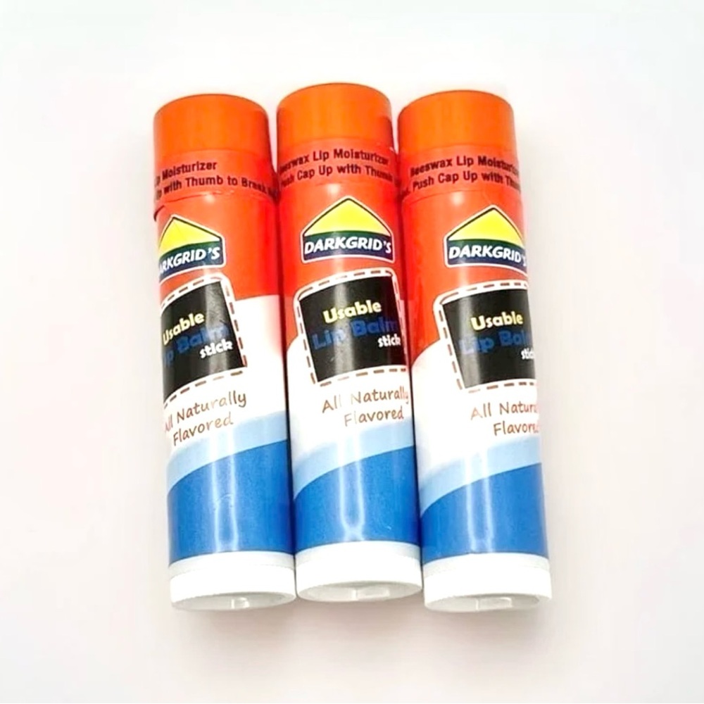 New Chapstick Lip Balm (Imitation Fun Size Glue Stick Tubes) 3 Tubes Per Pack